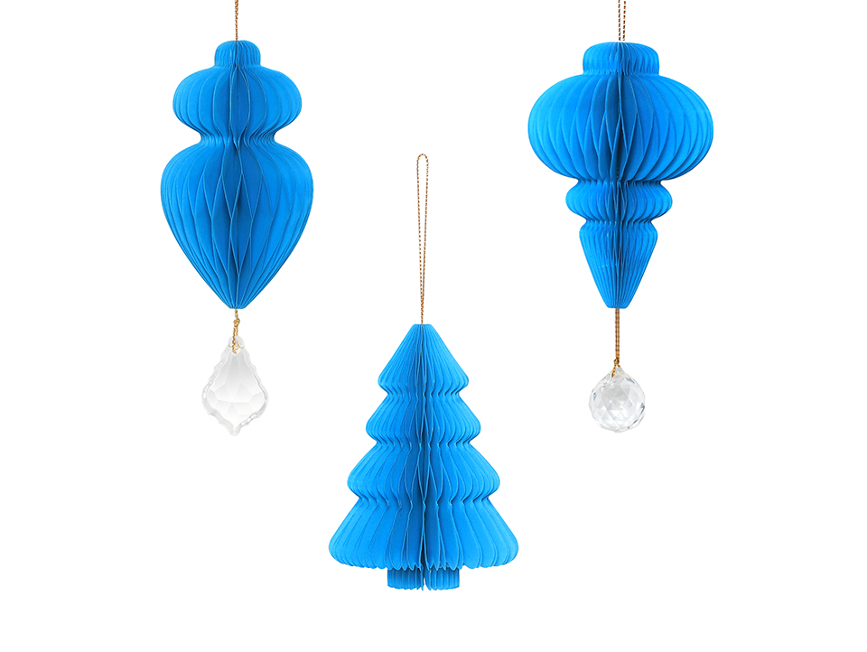 Blue Christmas Paper Honeycomb Ornaments-02.jpg